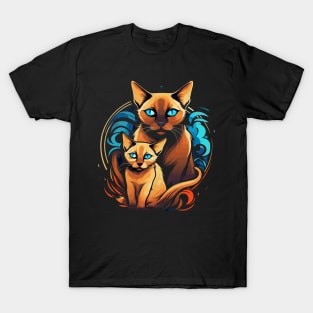 Tonkinese Cat Fathers Day T-Shirt